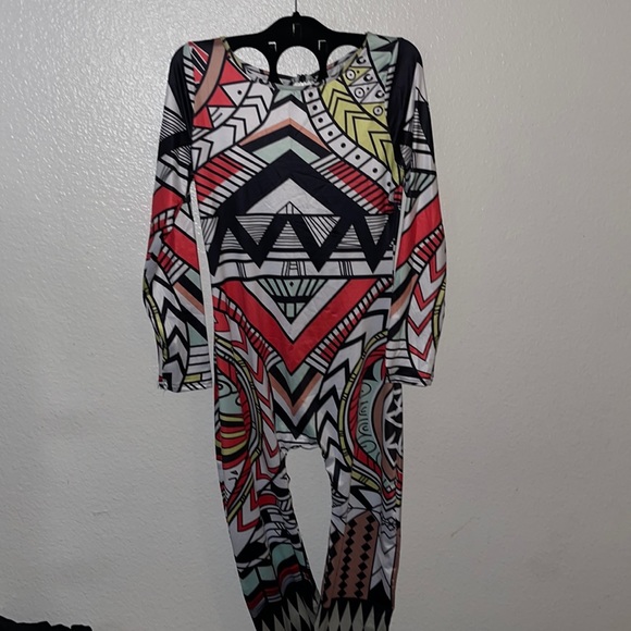 Pants - Multicolor Bodycon Bodysiut (polyester) 57”in length 14” accross (laidflat)